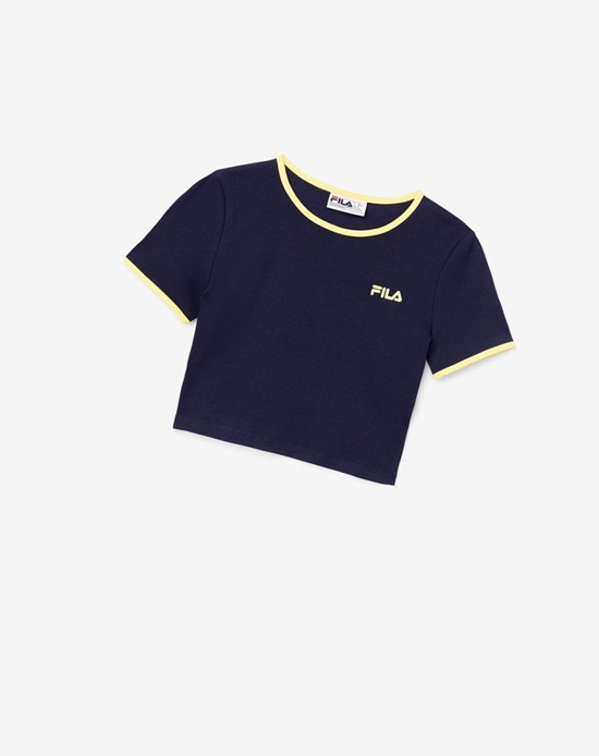 Fila Perla Crop Top Peac/Gfnch | 86EUQOSCA