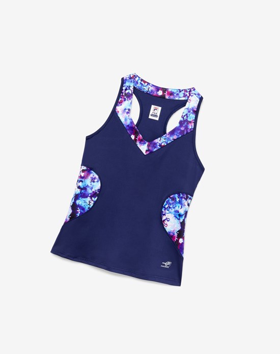 Fila Pickleball Halter Tank Azul Marino Azul Marino | 52TZBHQEW