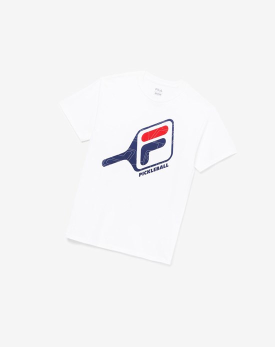 Fila Pickleball Paddle Tee Blancas | 18CXEFSHB