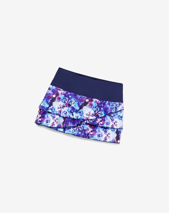 Fila Pickleball Tiered Printed Skort Azul Marino Azul Marino | 12TFBUSGJ