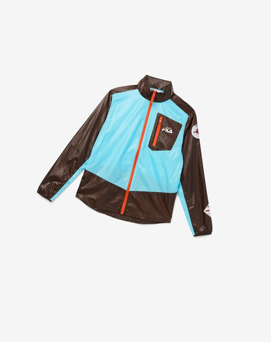 Fila Pinnacle Jacket Azules Naranjas | 18IFNXAWQ