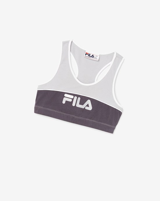 Fila Poesia Bra Top Plateadas Blancas | 29UZANESQ