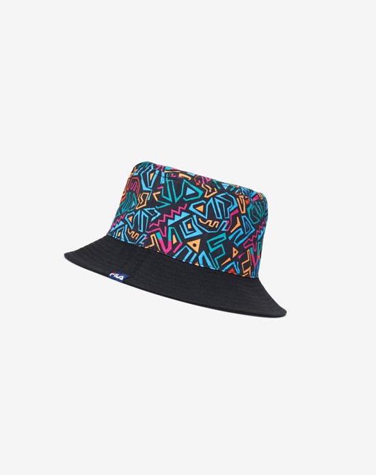 Fila Printed Twill Bucket Hat Negras | 43UIWEQOK