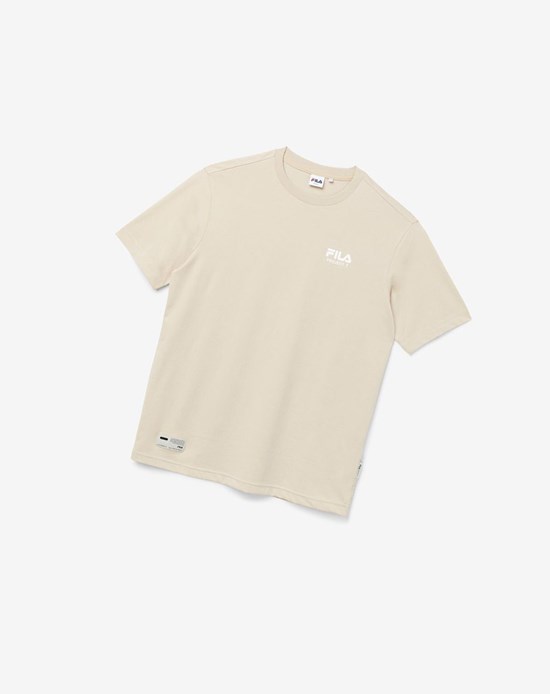 Fila Project 7 Logo T-shirt Beige | 23SVYCWXD