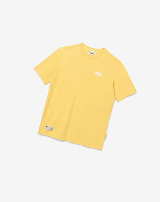 Fila Project 7 Logo T-shirt Moutarde | 10BPXUEAK