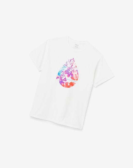 Fila Raindrop Tee Blancas | 94BTAEQYF