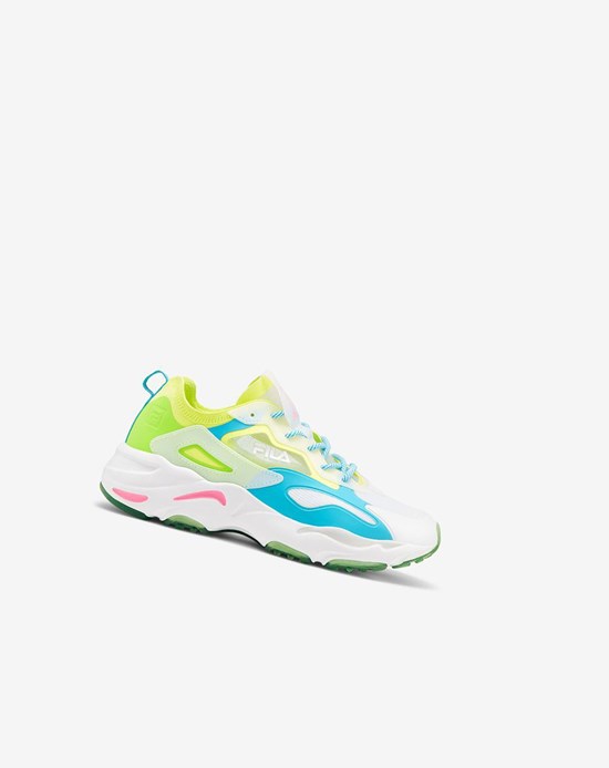 Fila Ray Tracer Lite Sneakers Amarillo Verde Azules | 75OXSCTAV