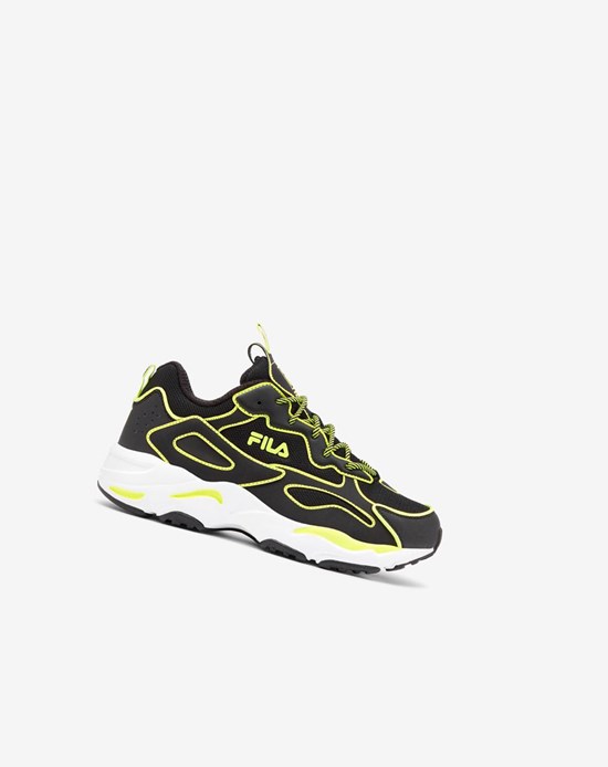 Fila Ray Tracer Neon Sneakers Blk/Sfty/Wht | 96DYCILBK