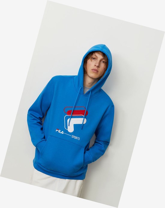 Fila Rocky Hoodie Directrblue | 09QUXBGWZ