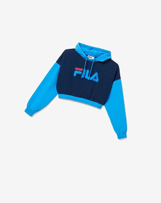 Fila Saachi Hoodie Azules Rojas | 27TOCKFYS