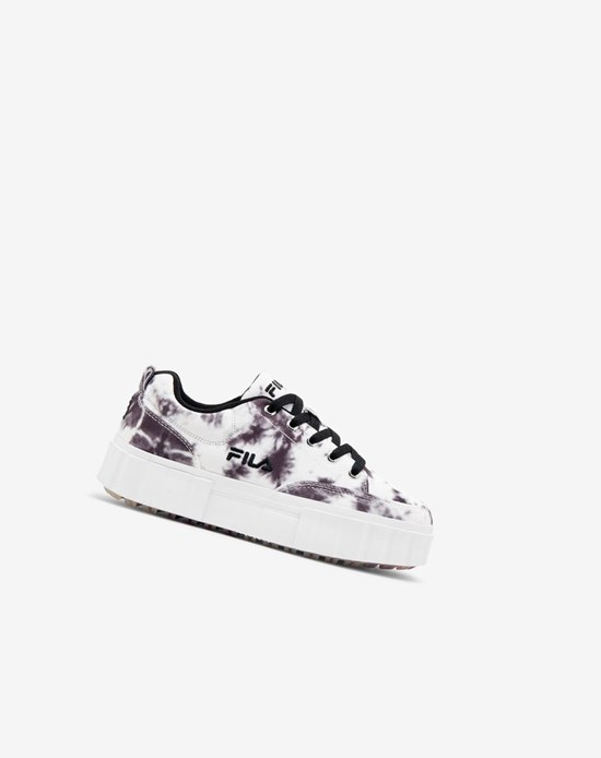 Fila Sandblast Low Dark Tie Dye Sneakers Negras Blancas | 59RGBWTFK