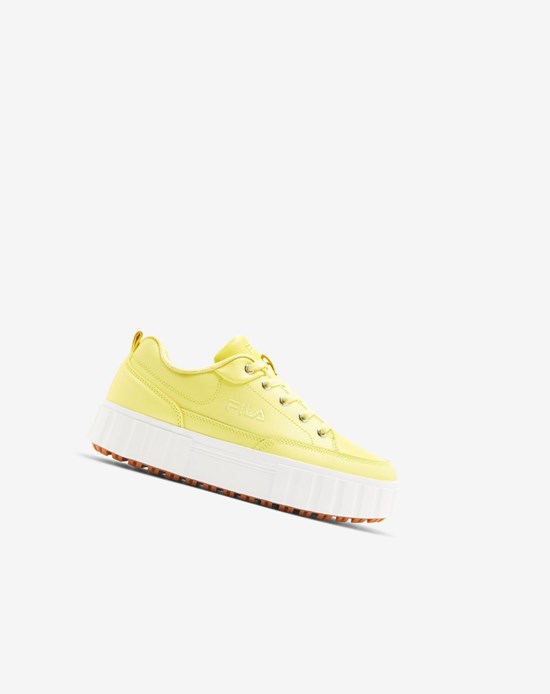 Fila Sandblast Low Sneakers Limón Blancas | 70PJMDGZV