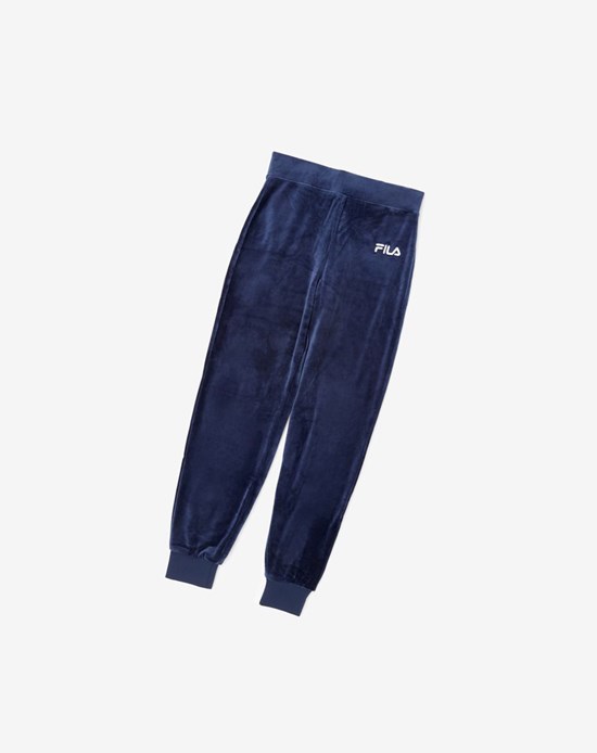 Fila Sara Velour Jogger 410 Peacoat | 26UEYBWJK