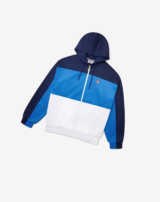 Fila Sky Hoodie Drblu/Peac/Wht | 96ONLSQPZ