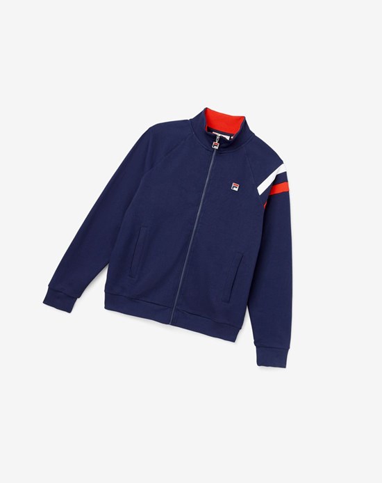 Fila Stance Pista Jacket 410 Peacoat | 74DIUNBJK