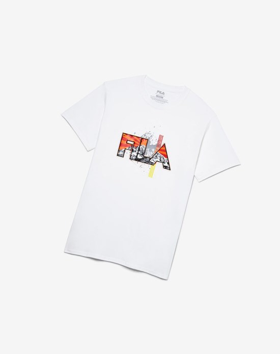 Fila Stitch Mt. Tee Blancas | 07OZDSAEN