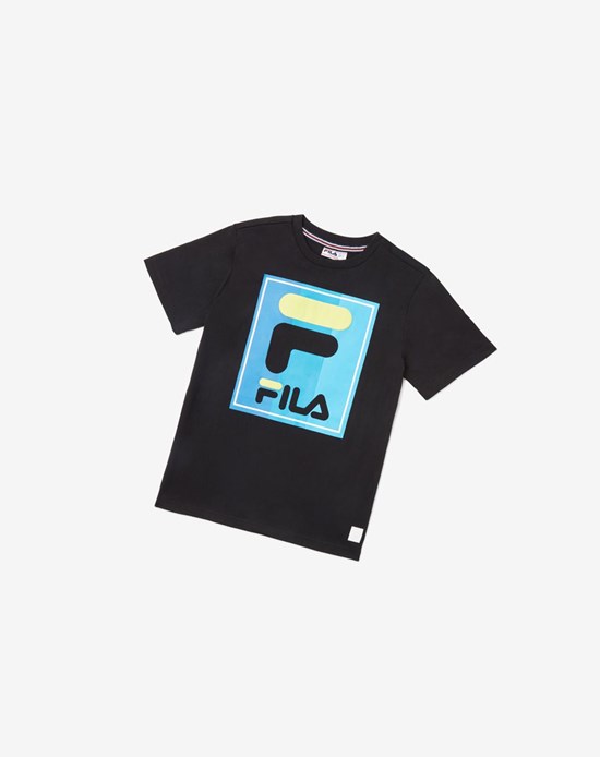 Fila Tavares Tee Negras | 67CABKGOZ