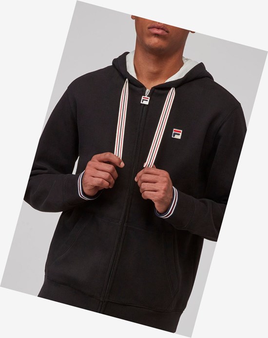 Fila Tenconi Encapuchado Sweatshirt Blk/Gard | 10GJMNQXT