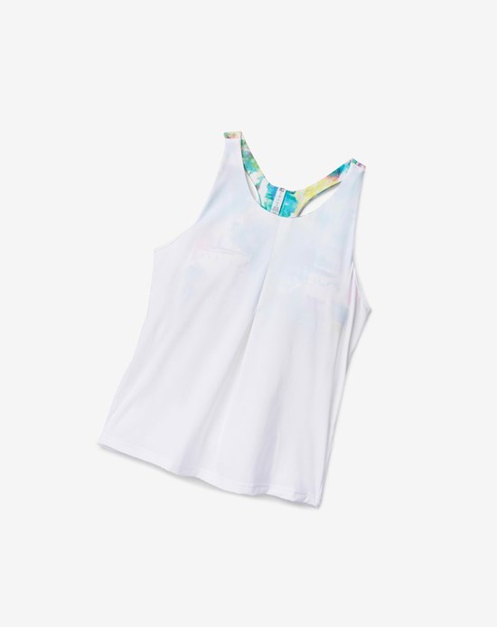 Fila Tie Breaker Double Layer Racerback Tank Blancas | 02CMQSZLF