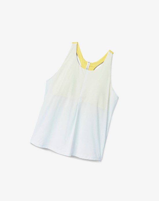 Fila Tie Breaker Double Layer Racerback Tank 394 Morning Mist / Sunshine | 38TIGSUOX