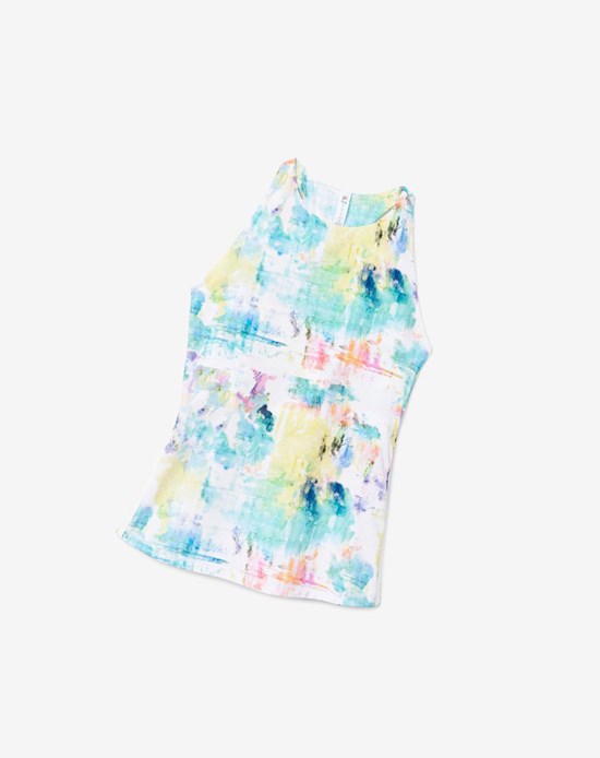 Fila Tie Breaker Tie Dye Racerback Tank Blancas | 60CWLBUAN