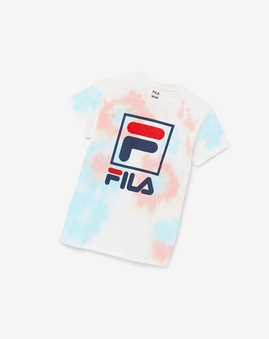 Fila Tie Dye Stacked Logo Tee 099 Tie Dye | 51KPIFOJM