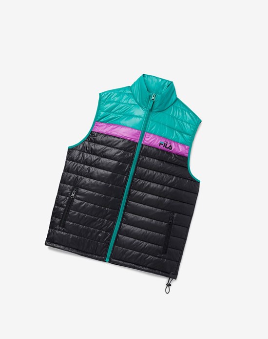 Fila Tri Vest Negras Verde Moradas | 52YKIWBSG