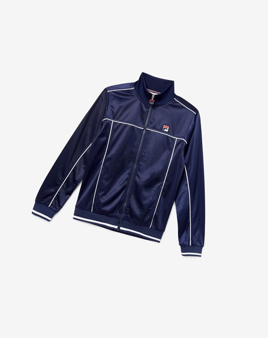 Fila Tricot Pista Jacket 410 Peacoat | 51RFPNDXU