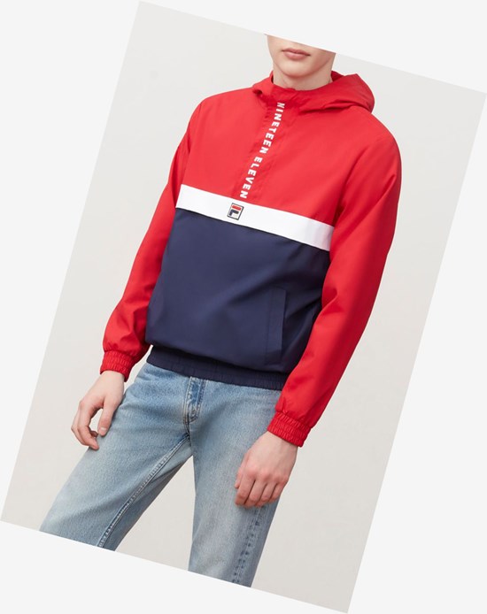 Fila Tucker 1/2 Zip Jacket Cred/Peac/Wht | 07JLGMWYZ