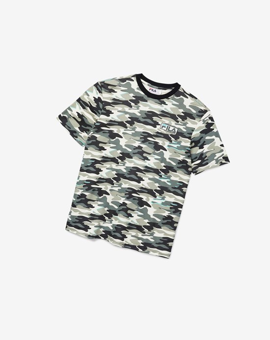 Fila Valentine Camo Tee Negras | 43JCHYZAK