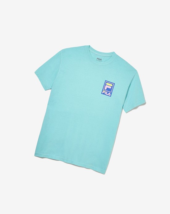 Fila Vintage Washed Tee Turquesa | 17NCWPJIB