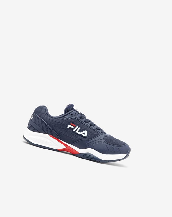 Fila Volley Zone Tenis Shoes Azul Marino Rojas Blancas | 32PYGRAUO