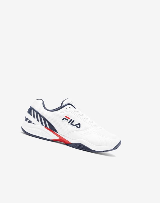 Fila Volley Zone Tenis Shoes Blancas Azul Marino Rojas | 28FJXPBGA