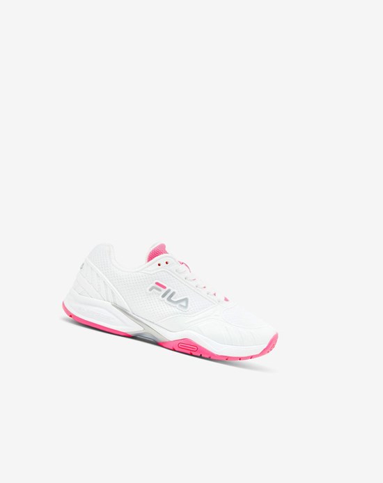 Fila Volley Zone Tenis Shoes Wht/Kopk/Wht | 08QATLFMI