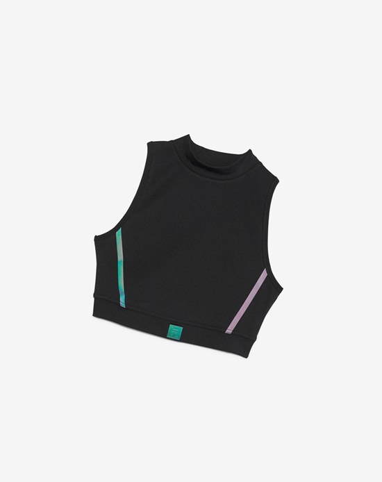 Fila Zola Crop Top Negras | 90KCUYFND