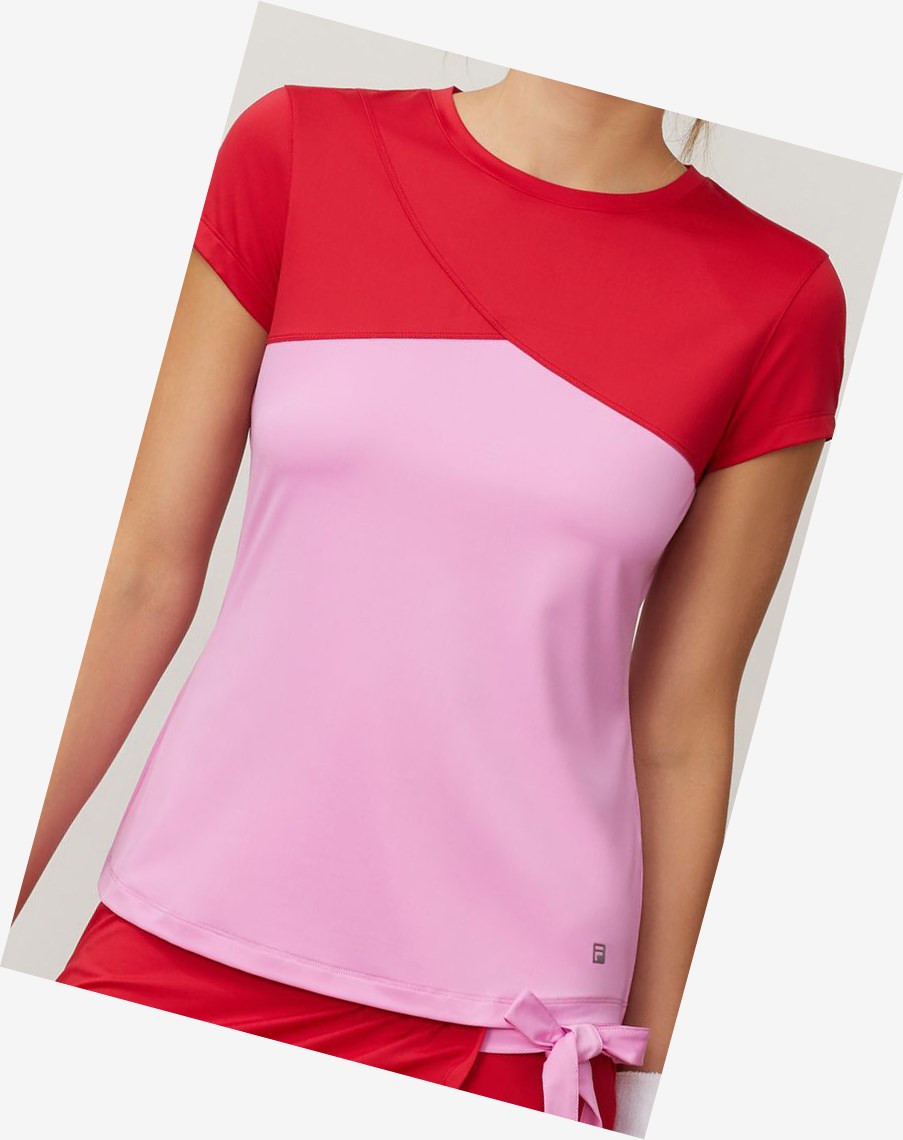 Fila 30 Love Petal Cap Sleeve Tee Cycl/Crim | 20GEOICAB