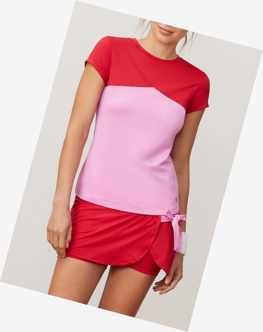 Fila 30 Love Petal Cap Sleeve Tee Cycl/Crim | 20GEOICAB