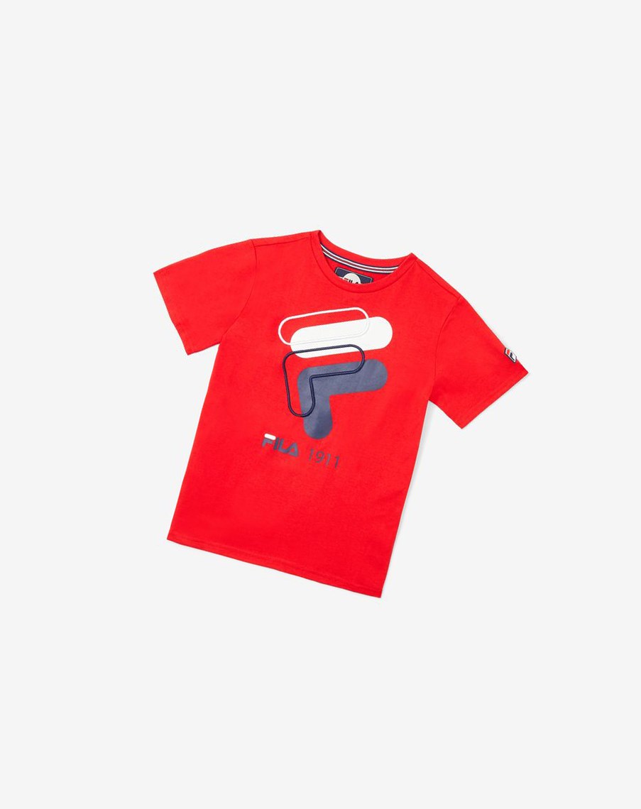 Fila 3d Logo Tee Rojas | 25ZBKJPNE