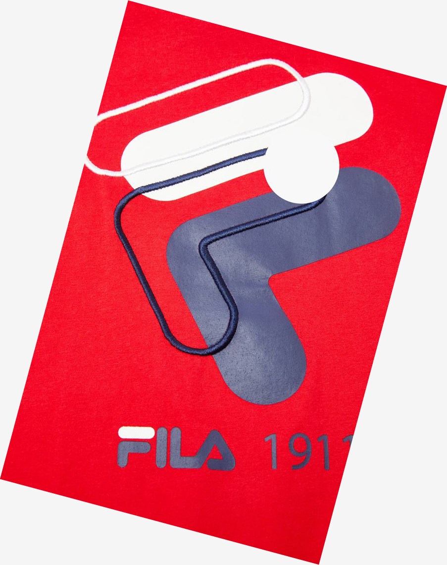 Fila 3d Logo Tee Rojas | 64EYBWFTR