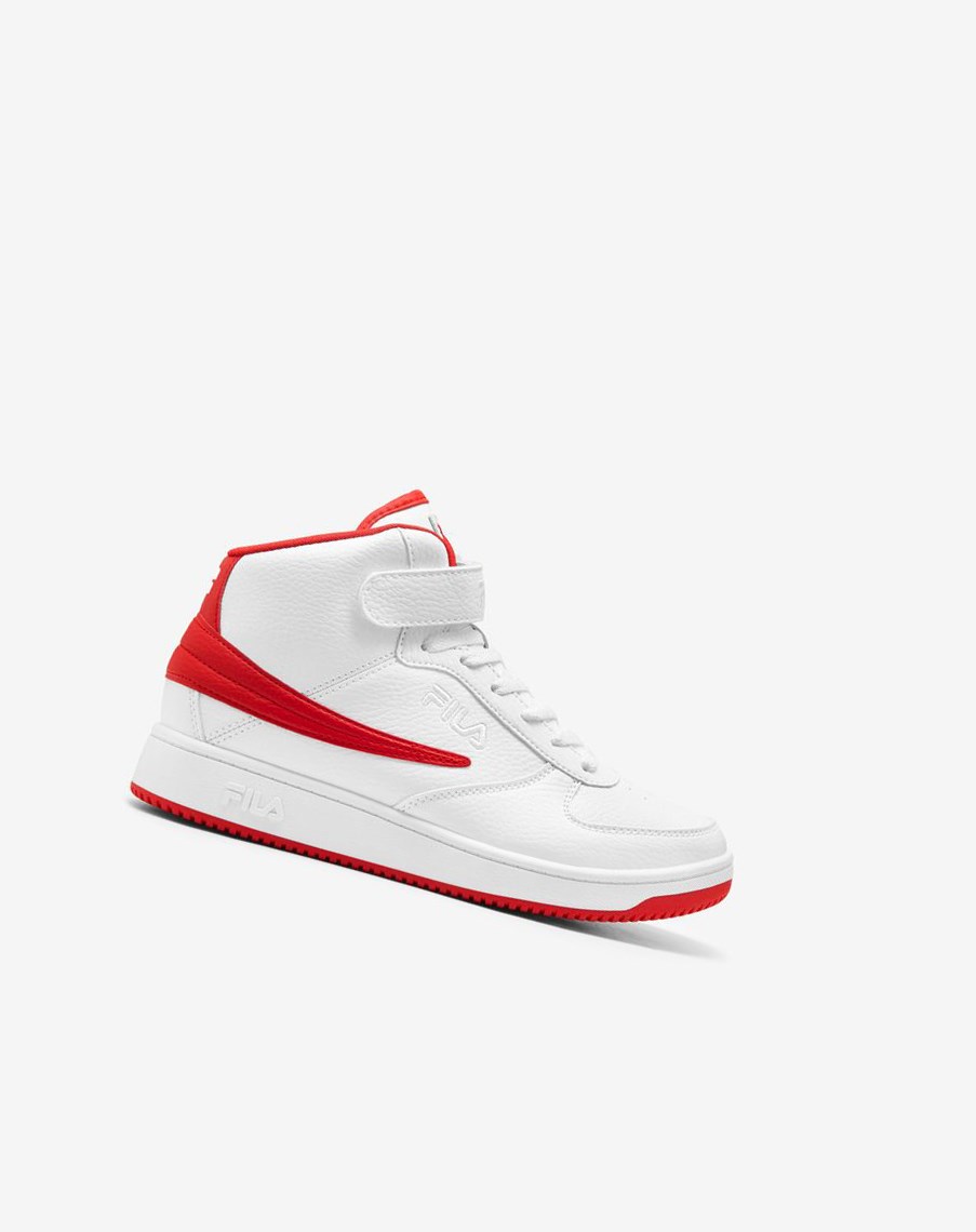 Fila A-high Tenis Shoes Blancas Rojas Blancas | 35GOMZNRK