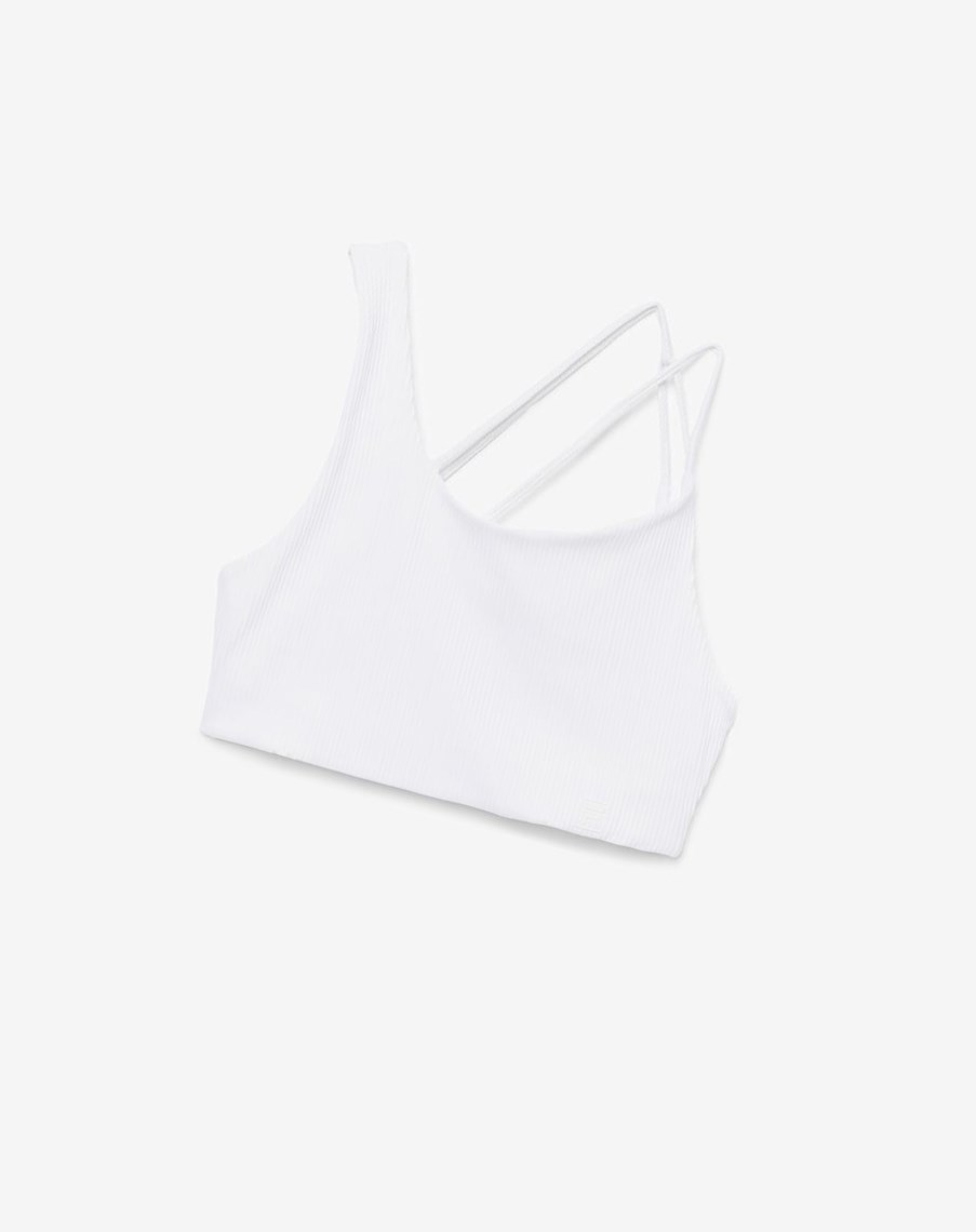 Fila Acanalado Essentials | Teena Bra Top Blancas | 34PILBUWK