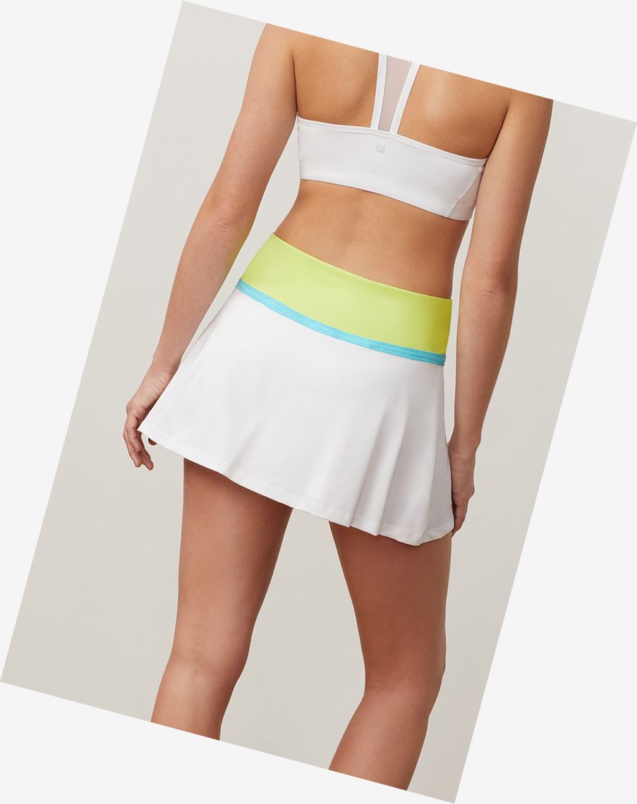 Fila Acqua Sole Flare Skort Wht/Sgrn/Fblu | 94OELQPJA