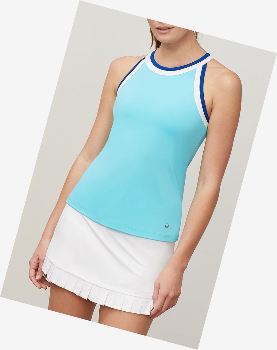 Fila Acqua Sole Halter Tank Bluc/Wht/Fblu | 96WJNBGST