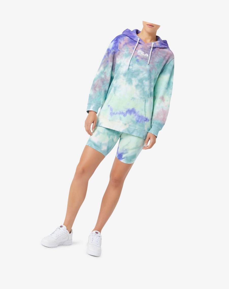 Fila Aerolynn Tie Dye Hoodie Azules | 32VBETPJQ