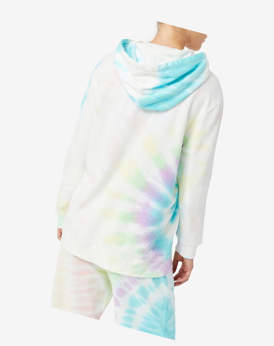 Fila Aerolynn Tie Dye Hoodie Creme | 34POHIAFN