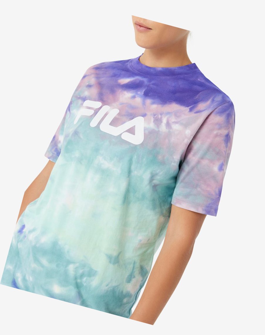 Fila Alivia Tie Dye Tee Azules | 87RPNISLU