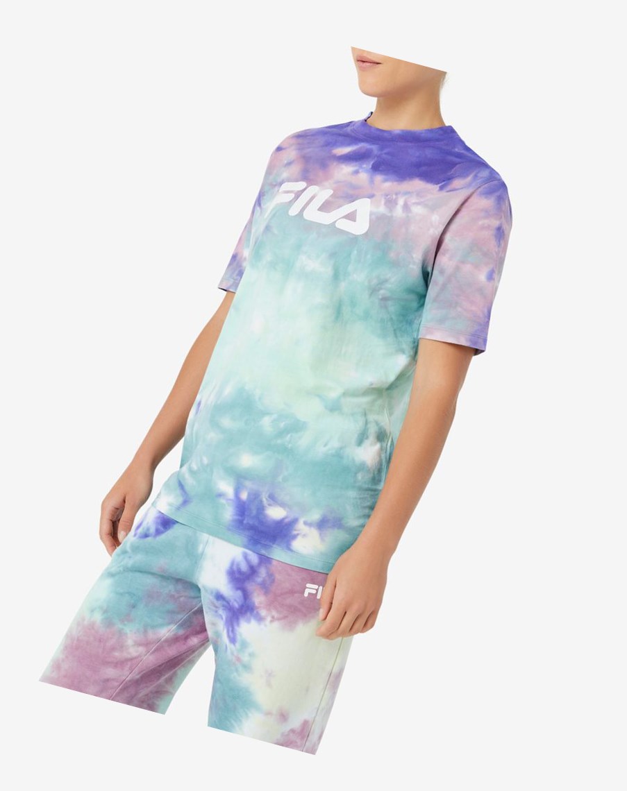 Fila Alivia Tie Dye Tee Azules | 97LIASYWO