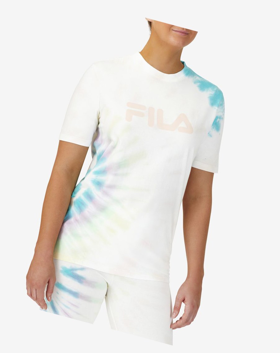 Fila Alivia Tie Dye Tee Creme | 34AOHJKLB