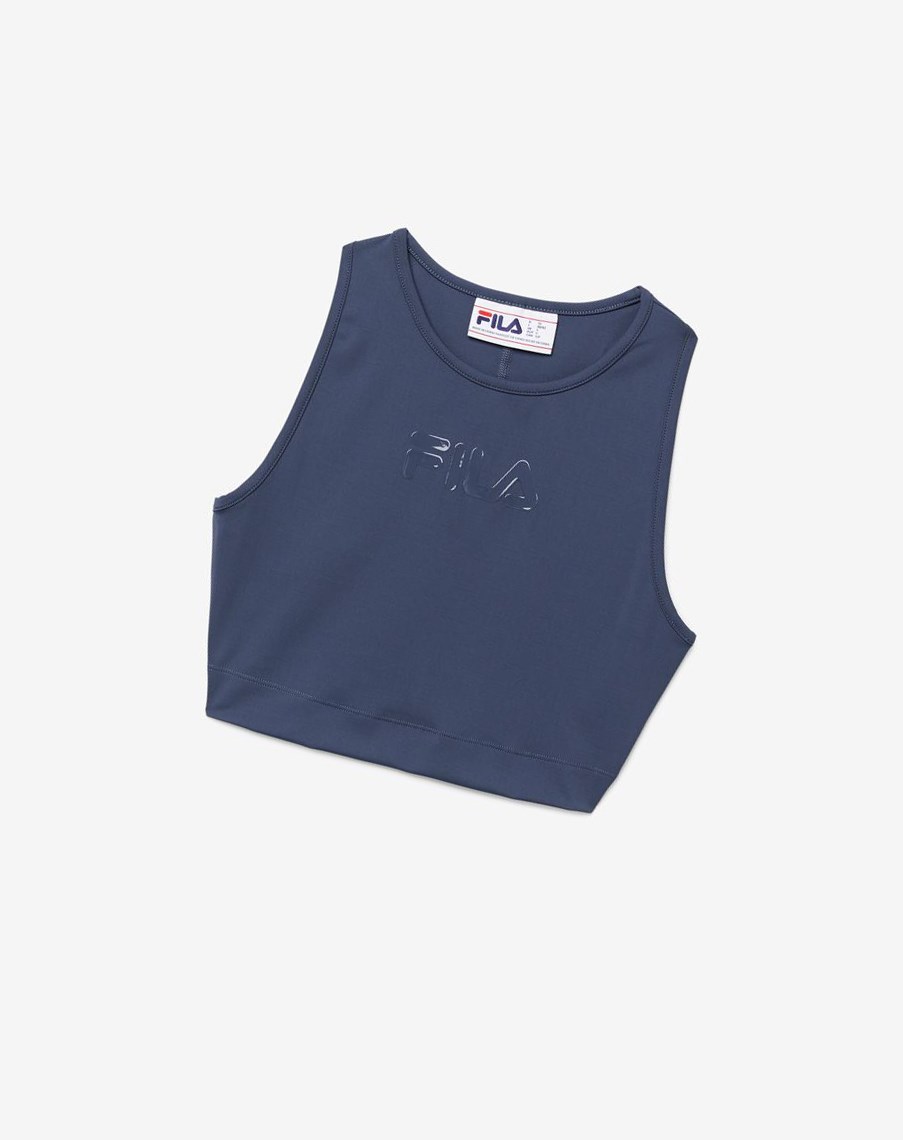 Fila Alva Crop Top 096 India Ink | 47ZDXRWNT