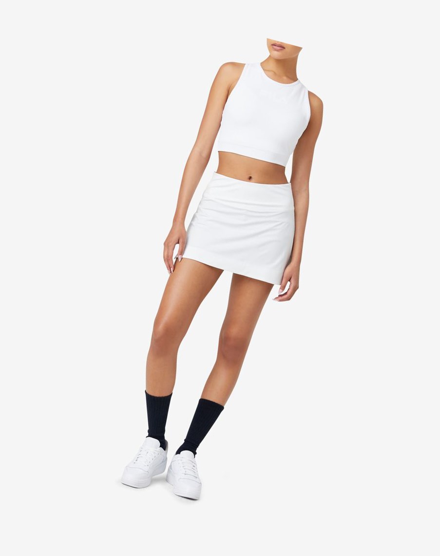 Fila Alva Crop Top Blancas | 56OINXFTC